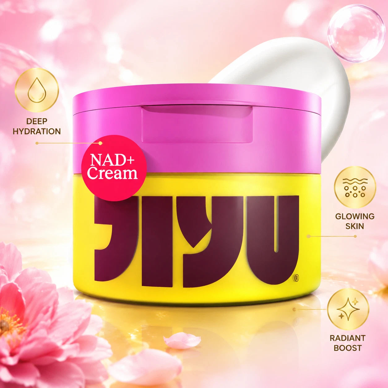 Jiyu NAD+ Korean Anti-Aging Moisturizing Face Cream For Firm & Radiant Skin 50g