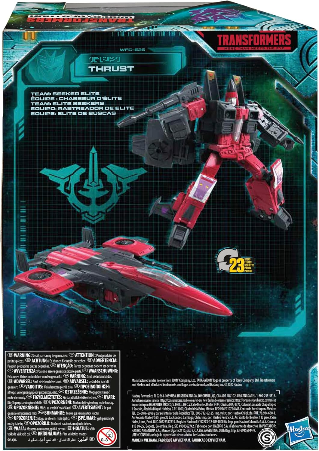 Transformers Generations War for Cybertron Earthrise WFC-E26 Voyager Class Decepticon Thrust | Transformers Earthrise 6 Inch Action Figure War For Cybertron Deluxe Class - Thrust Reissue