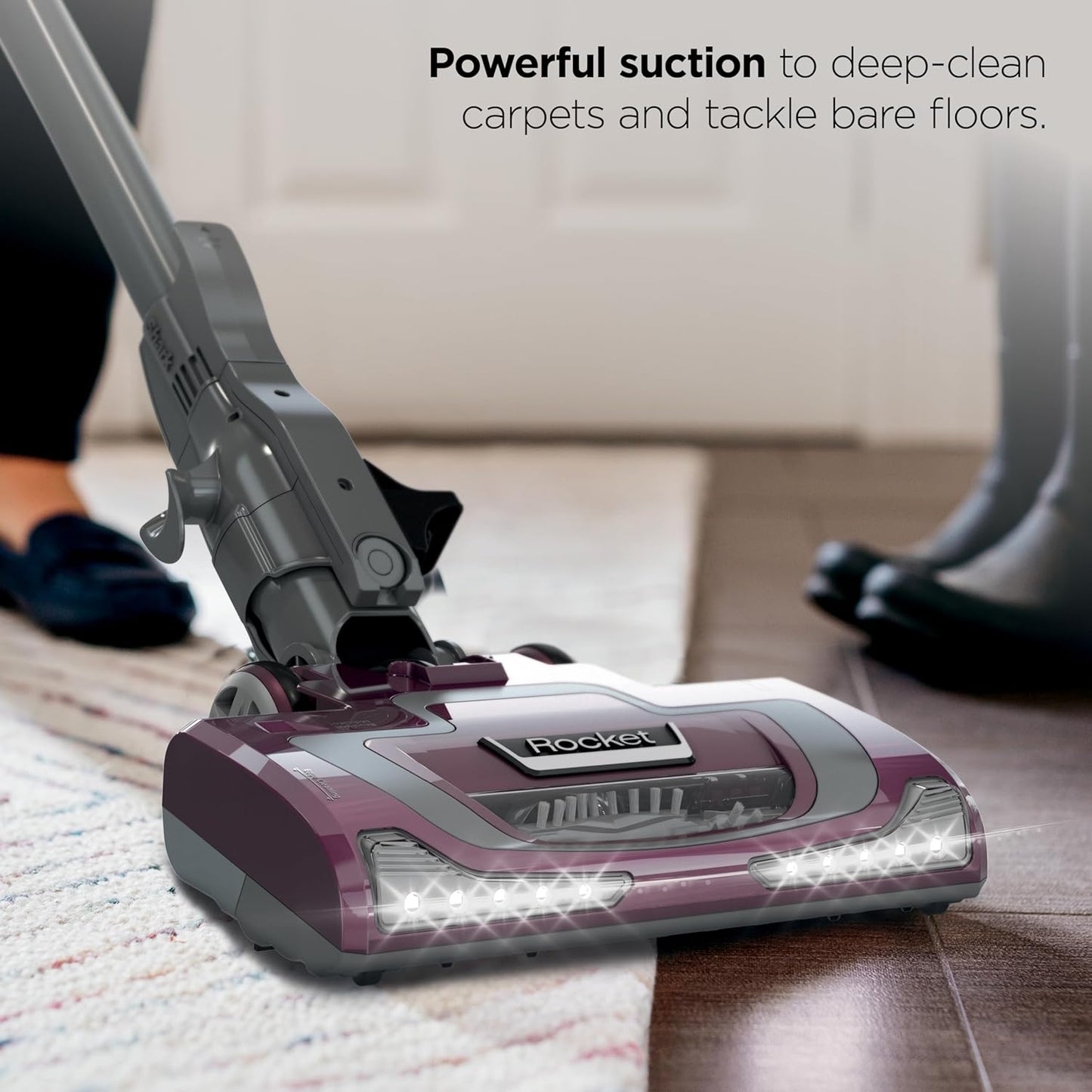Shark Rocket DeluxePro Corded Stick Vacuum HV322 – Lightweight Pet Hair Vacuum with LED Headlights, XL Dust Cup & Handheld Conversion