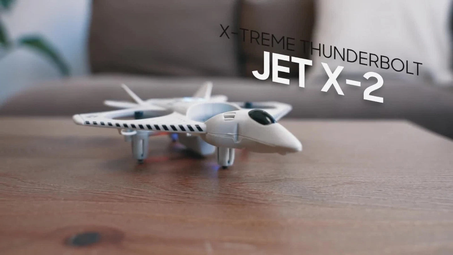 Sharper Image Thunderbolt Jet X Mini Drone w/ LED Lights Gray RC