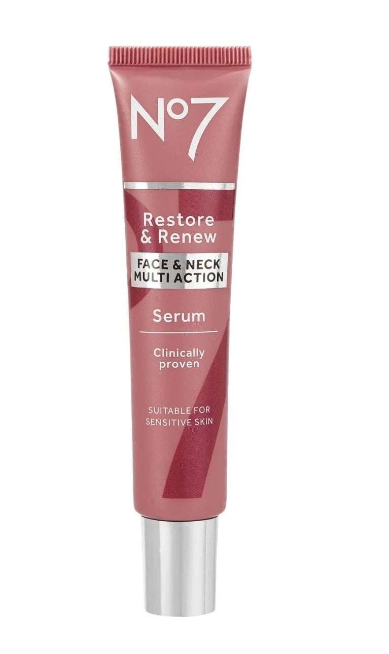 No7 Restore & Renew Face, Neck, Multi Action Serum - 1.69 fl.oz / 50ml