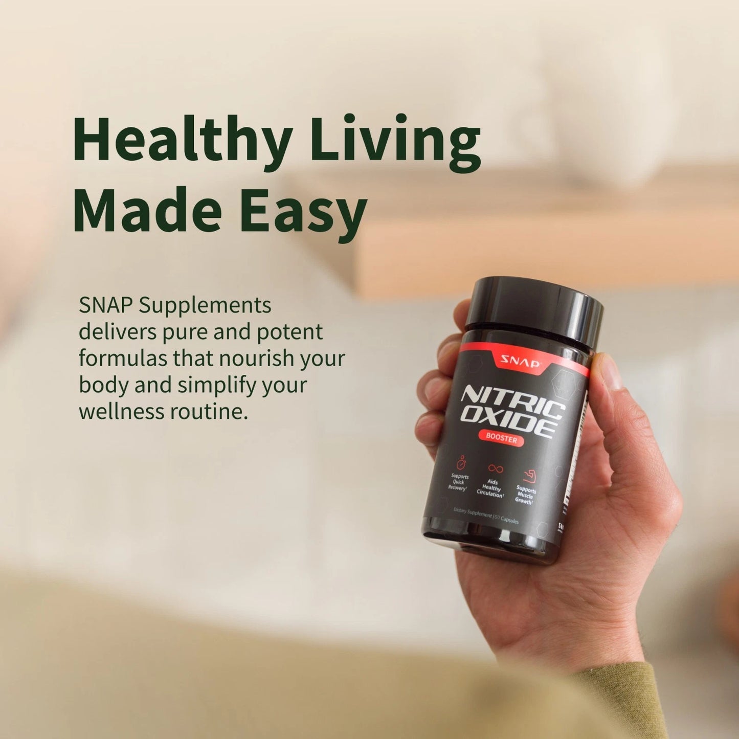 Nitric Oxide & Testosterone Booster for Men, L Arginine, L Citrulline 60 & 90 Capsule