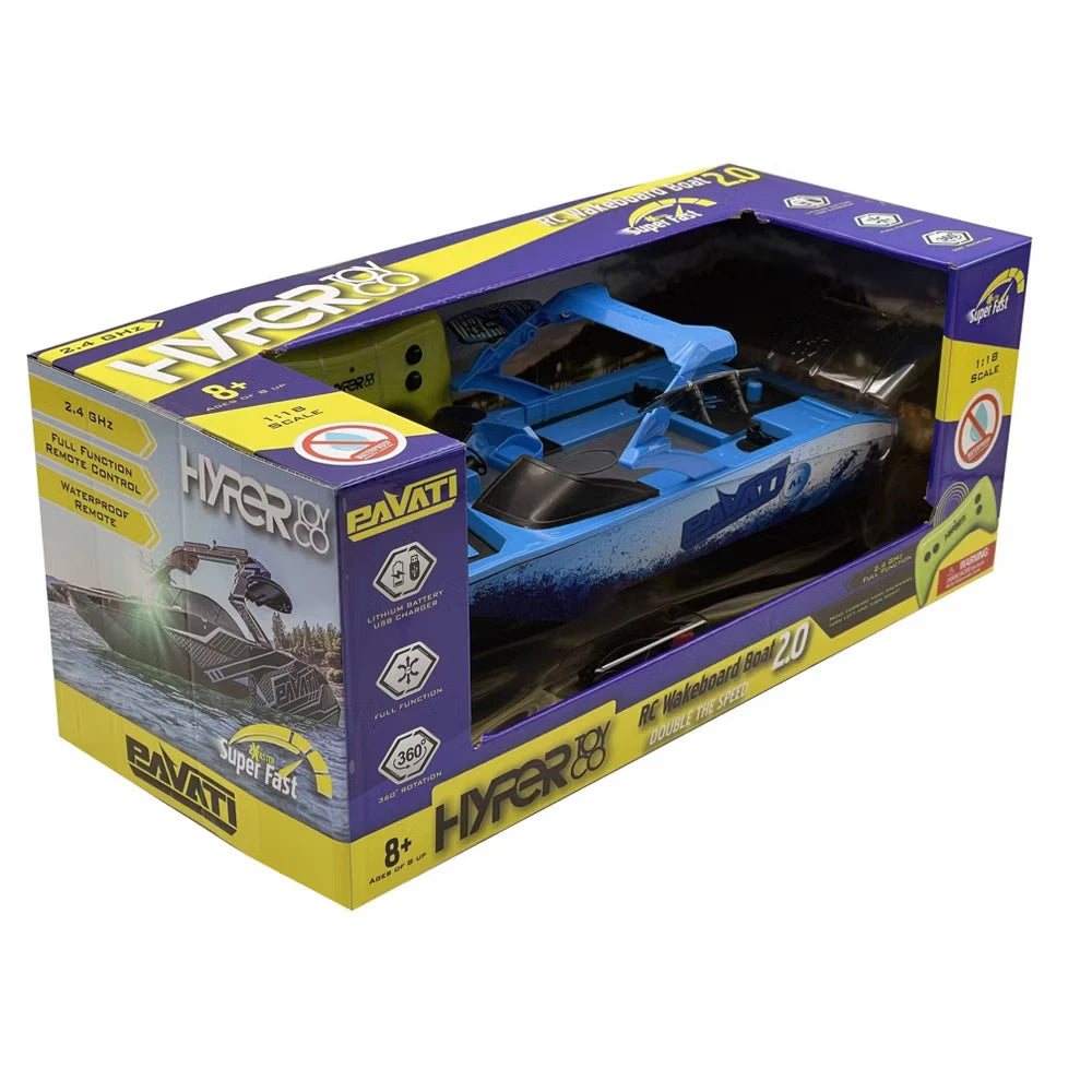 Hyper RC Pavati 2.0 Wakeboard Boat - 1:18 Scale