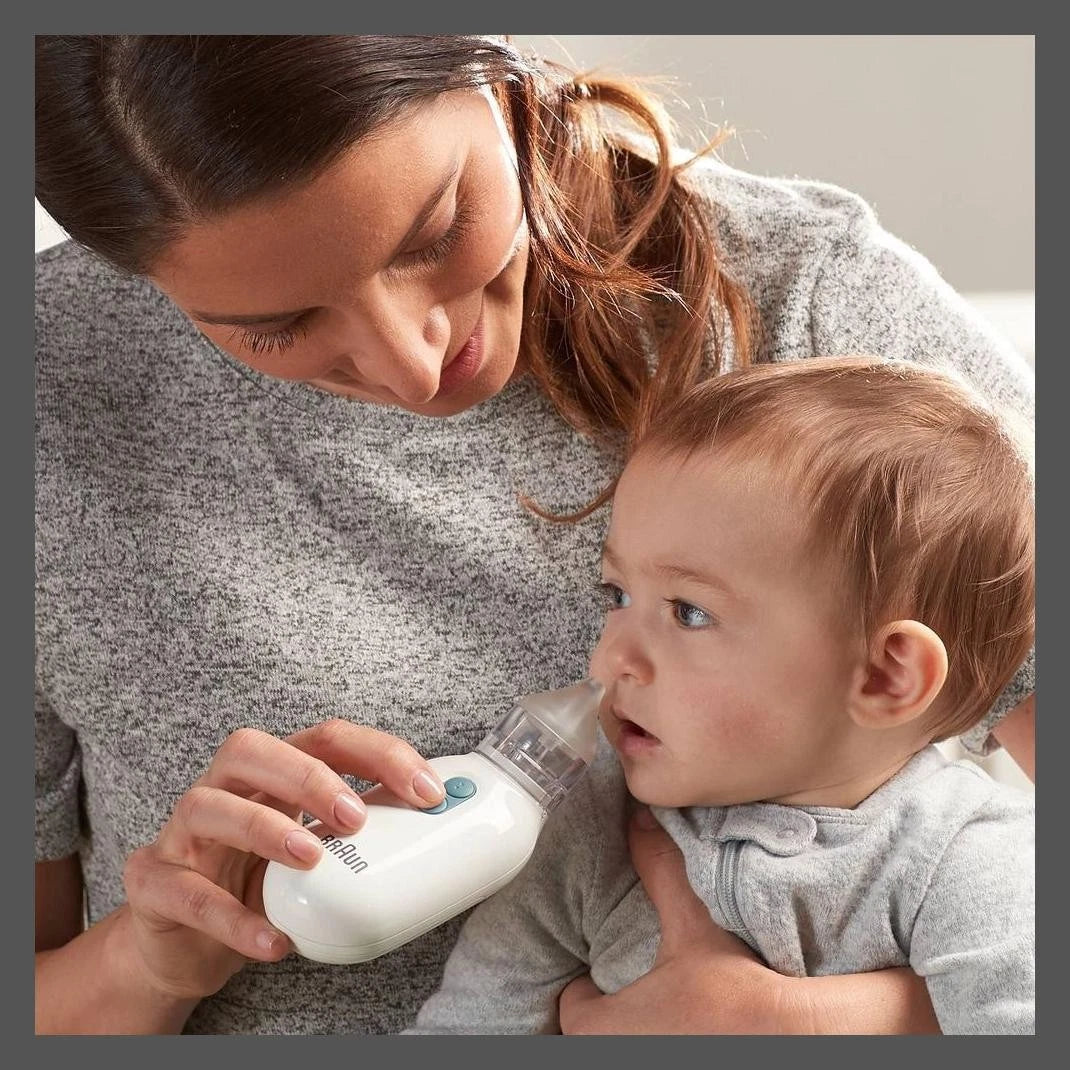 Braun Electric Nasal Aspirator - Mucus Remover, Blocked Nose Relief for Newborn,