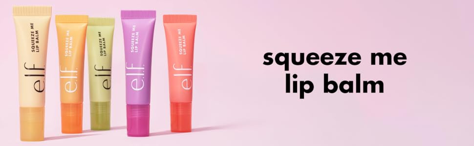 e.l.f. Squeeze Me Lip Balm, Moisturizing Lip Balm For A Sheer Tint Of Color, Infused With Hyaluronic Acid, Vegan & Cruelty-free, Strawberry
