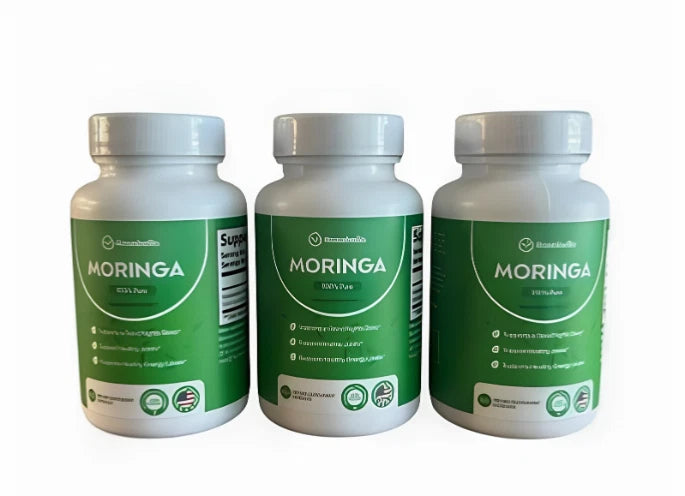 Moringa Powder Capsules Pure Nutrient-Rich Moringa Powder A Natural Green