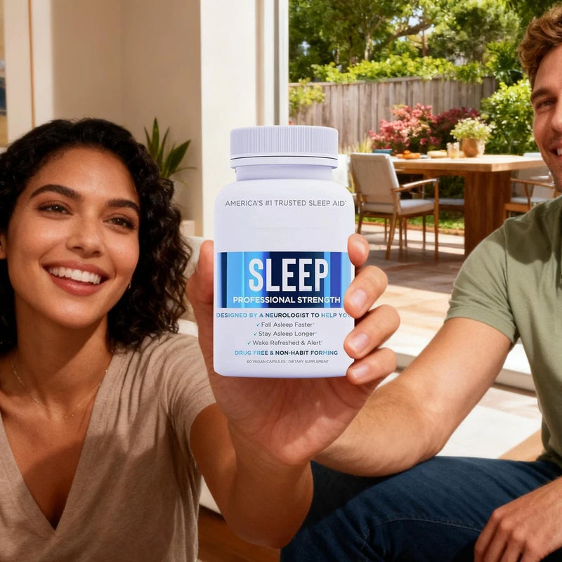 Natural sleep supplement with melatonin and calming ingredients for bedtime support