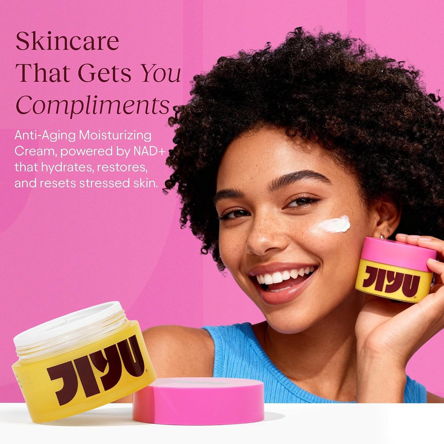 Korean NAD+ anti-aging cream and conditioning toner pad set for glowing skin