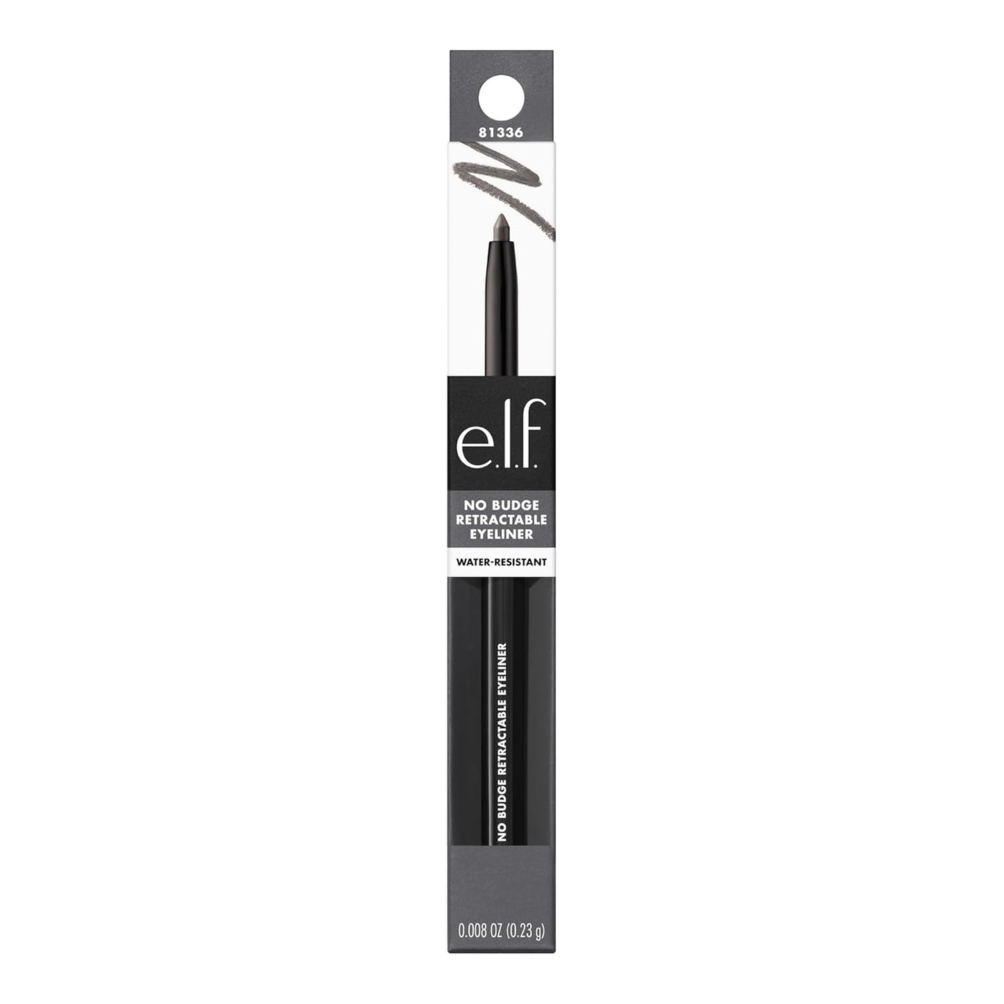 e.l.f. No Budge Retractable Eyeliner, Creamy, Ultra-Pigmented & Waterproof, Creates Bold & Defined Lines, Vegan & Cruelty-Free
