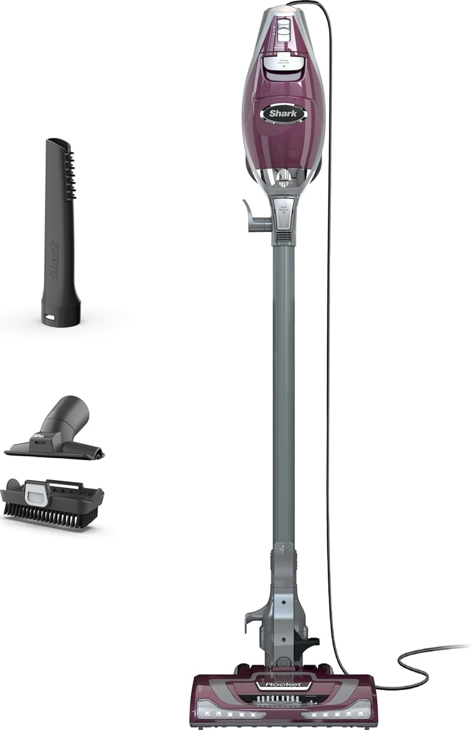 Shark Rocket DeluxePro Corded Stick Vacuum HV322 – Lightweight Pet Hair Vacuum with LED Headlights, XL Dust Cup & Handheld Conversion
