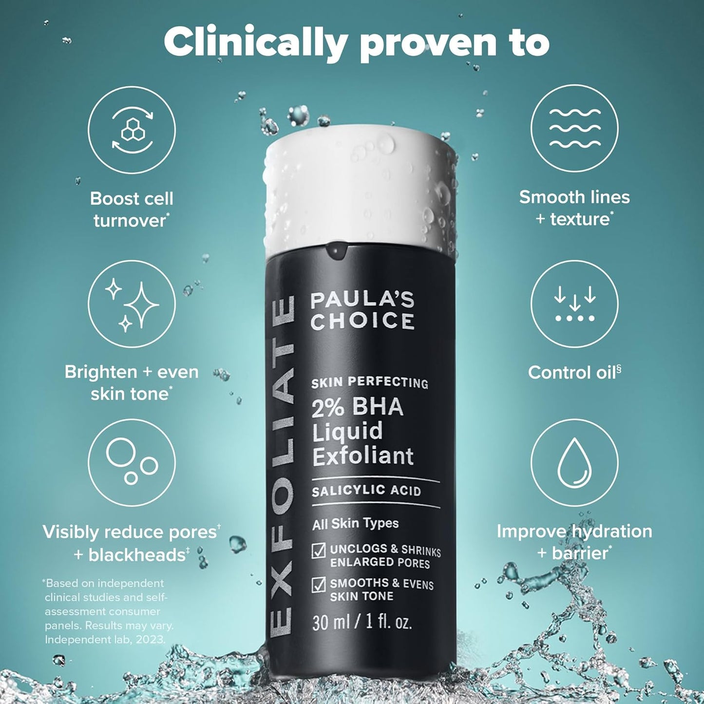 Paula's Choice SKIN PERFECTING 2% BHA Liquid Salicylic Acid Exfoliant-Facial Exfoliant for Blackheads, Enlarged Pores, Wrinkles & Fine Lines