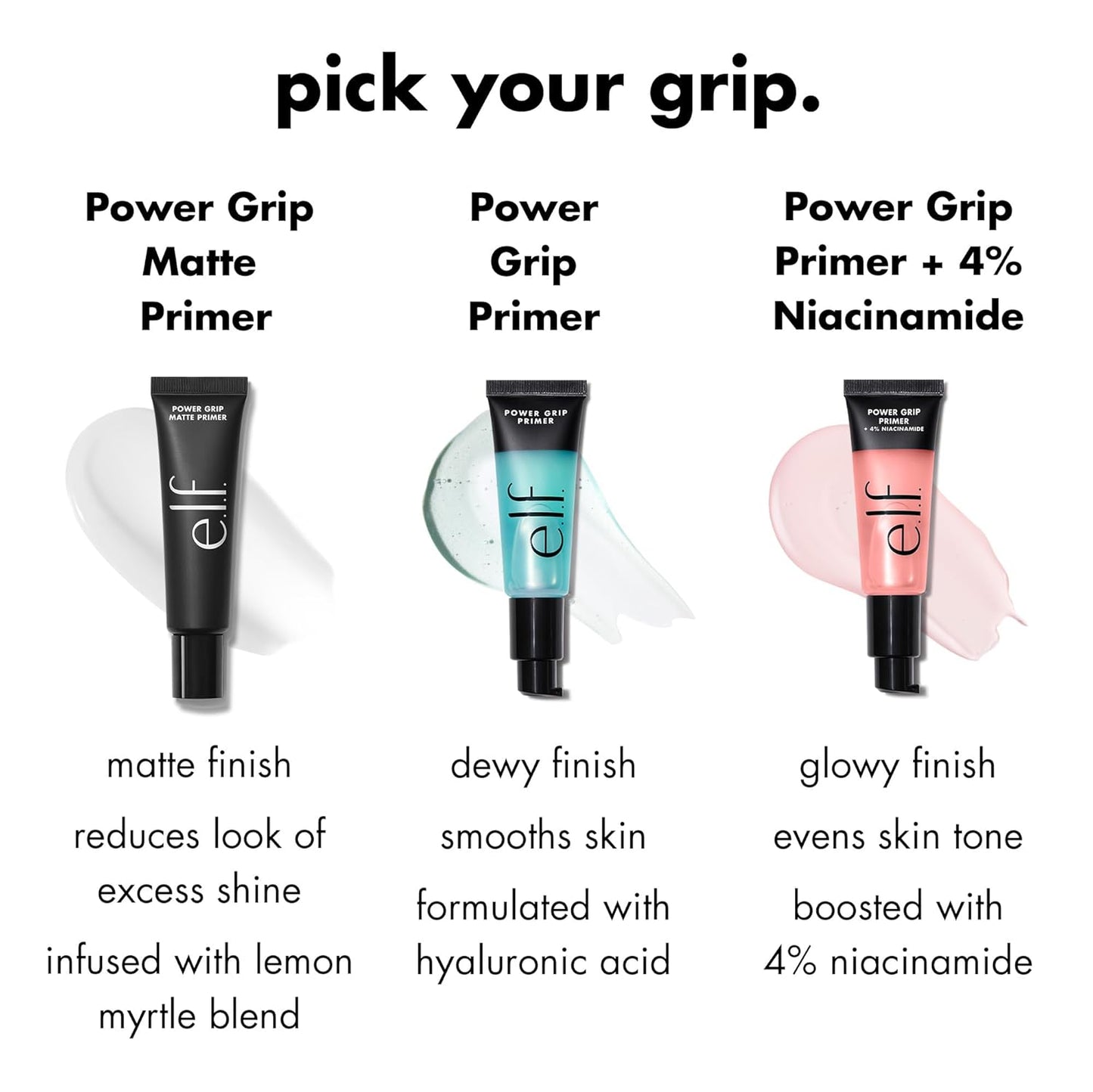 e.l.f. Power Grip Primer, Gel-Based & Hydrating Face Primer For Smoothing Skin & Gripping Makeup, Moisturizes & Primes