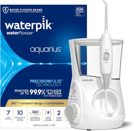 Waterpik Aquarius Water Flosser WP-660 – Professional Dental Oral Irrigator White