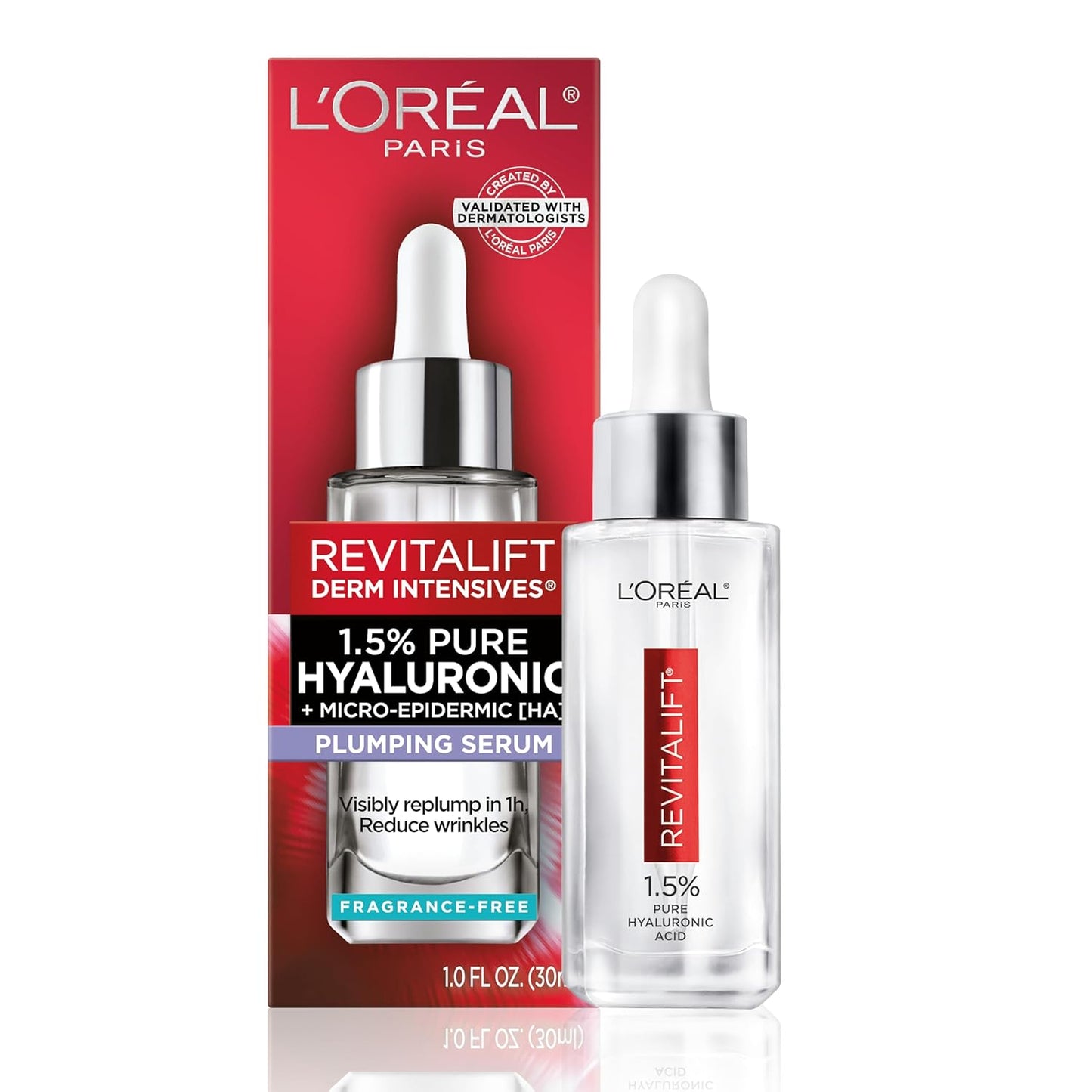 Loreal Revitalift Hyaluronic Acid Serum 1.5% Pure 0.5fl oz 15ml.