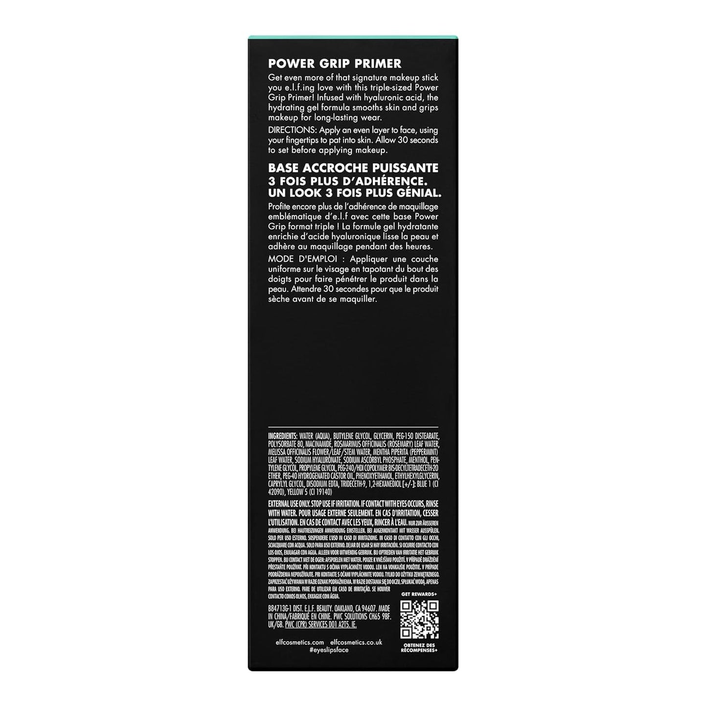 e.l.f. Power Grip Primer, Gel-Based & Hydrating Face Primer For Smoothing Skin & Gripping Makeup, Moisturizes & Primes