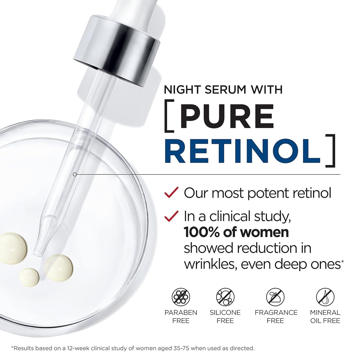L'Oreal Paris Revitalift Derm Intensives Night Serum 0.3% Pure Retinol - 1.0 oz.
