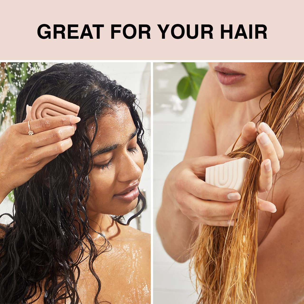 Kitsch Rice Water Shampoo & Conditioner Set - Solid Rice Water Shampoo & Conditioner Bar Soap for Hair Care, Strengthening & Nourishing Soap Bar, Paraben-Free & Sulfate-Free, Made in USA - 2pcs