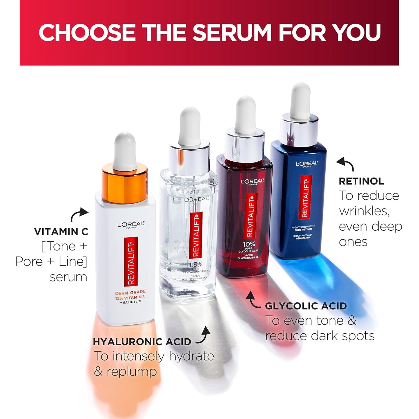 L'Oreal Paris Revitalift Derm Intensives Night Serum 0.3% Pure Retinol - 1.0 oz.
