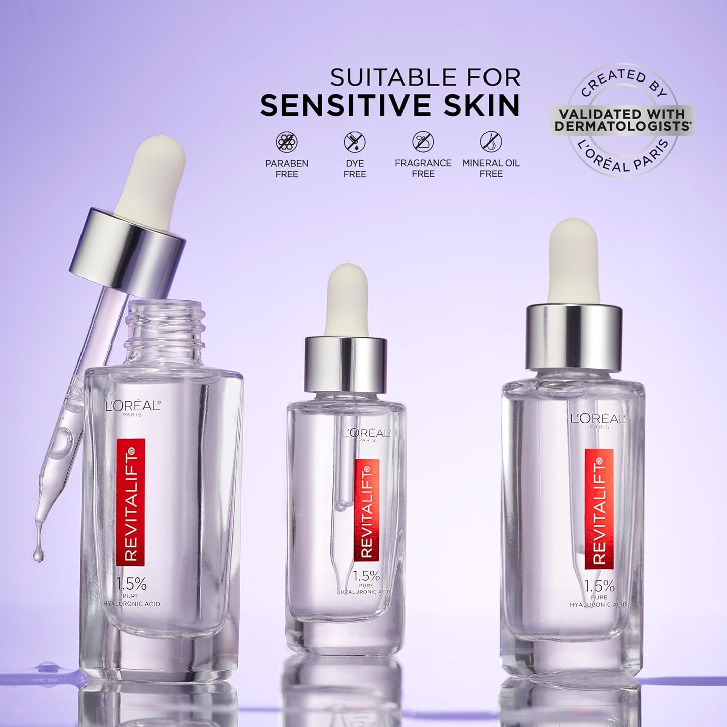 Loreal Revitalift Hyaluronic Acid Serum 1.5% Pure 0.5fl oz 15ml.