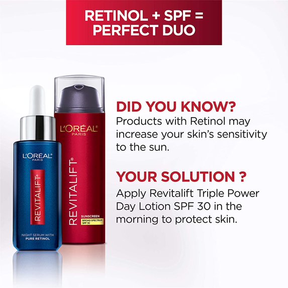 L'Oreal Revitalift Triple Power Anti-Aging Lotion Sunscreen SPF 30 1.7oz./50ml