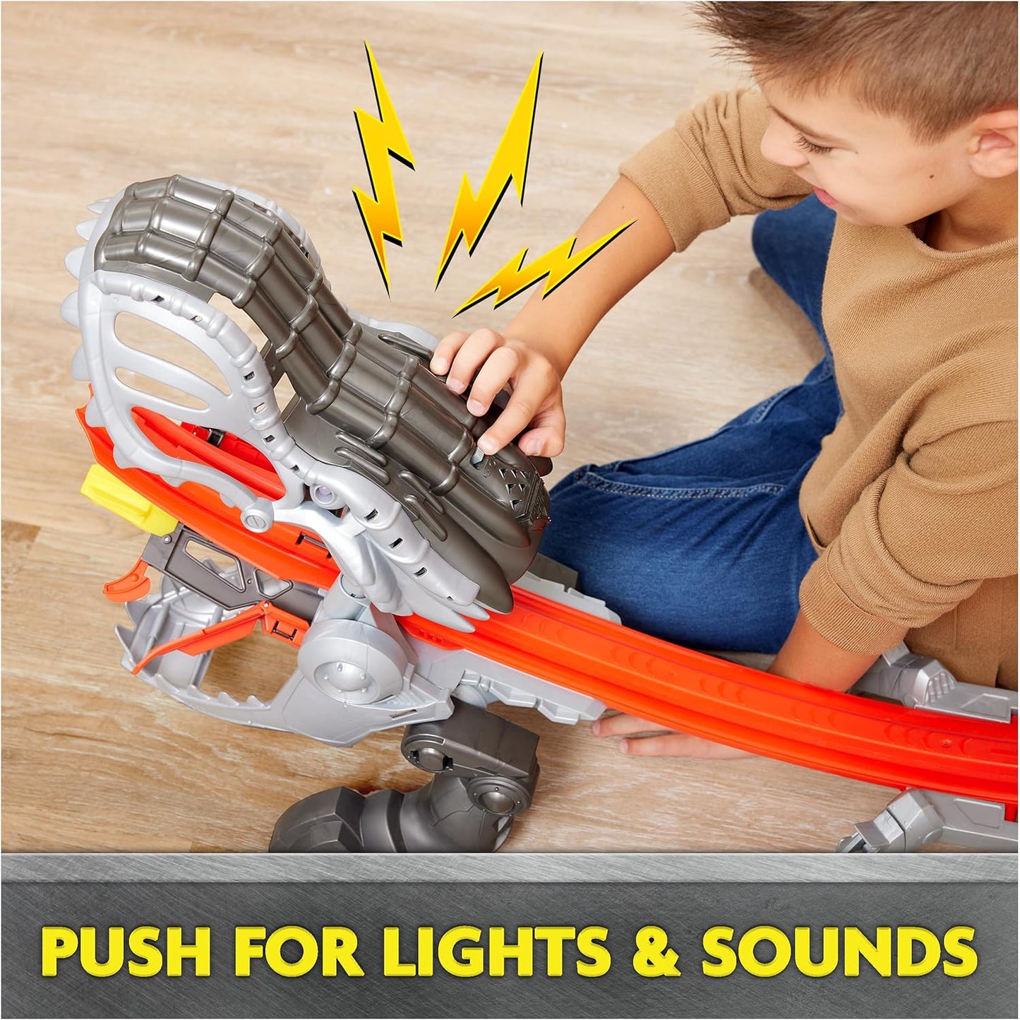 Monster Jam ThunderROARus Drop Playset with Exclusive Monster Truck, Over 6 Feet Tall