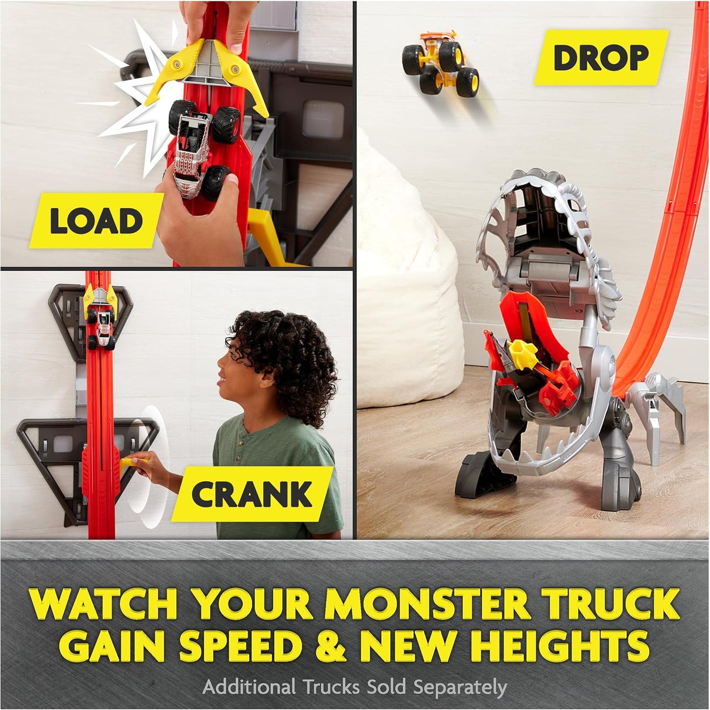 Monster Jam ThunderROARus Drop Playset with Exclusive Monster Truck, Over 6 Feet Tall