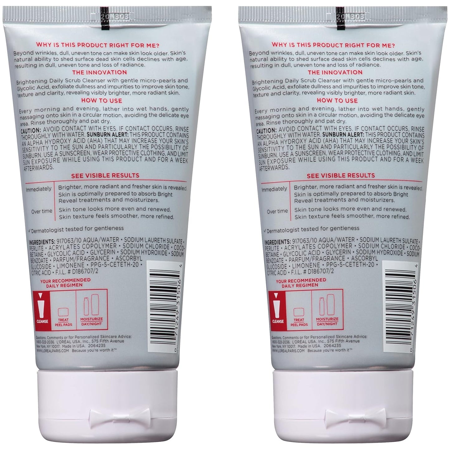 L'Oreal Paris RevitaLift Brightening Scrub Cleanser, 5 fl oz