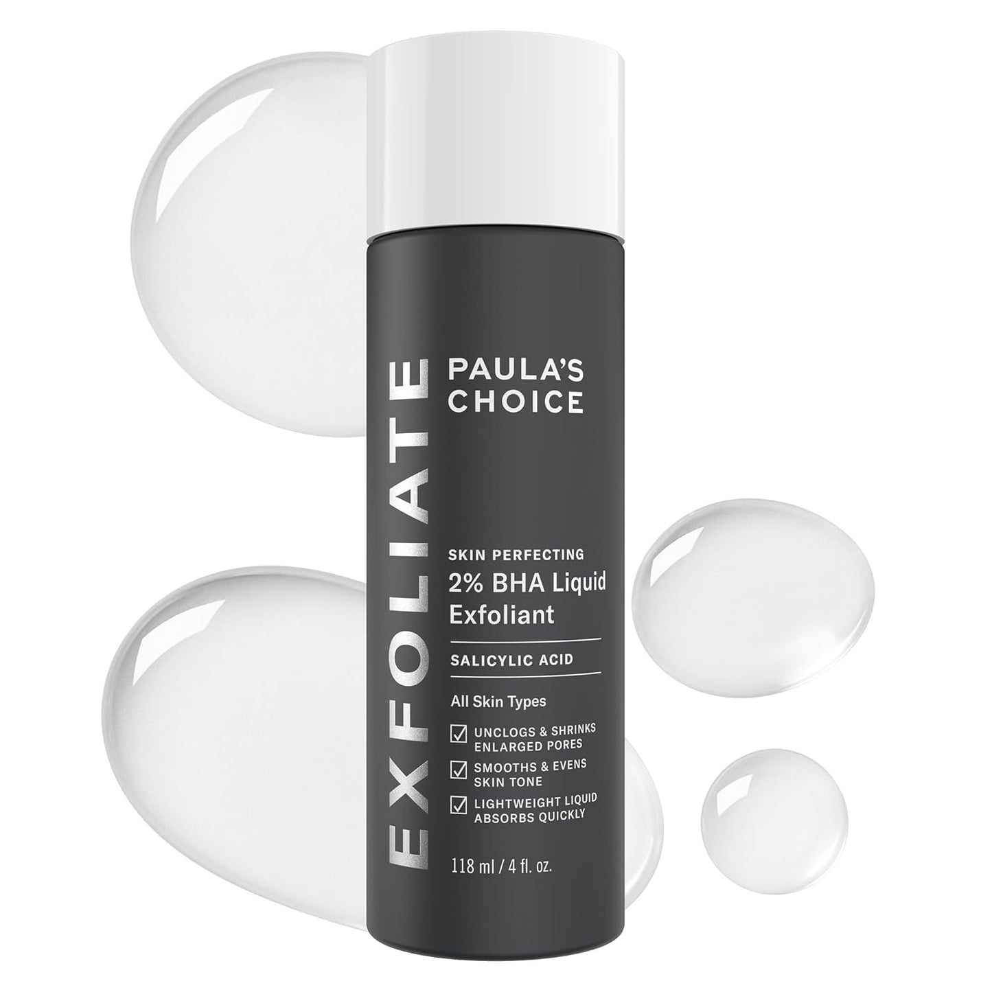 Paula's Choice SKIN PERFECTING 2% BHA Liquid Salicylic Acid Exfoliant-Facial Exfoliant for Blackheads, Enlarged Pores, Wrinkles & Fine Lines
