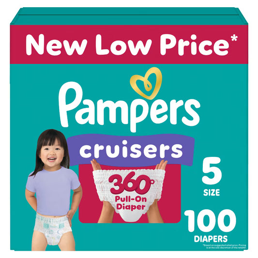 Pampers Cruisers 360 Fit Diapers Size 5 – 100 Count Pack