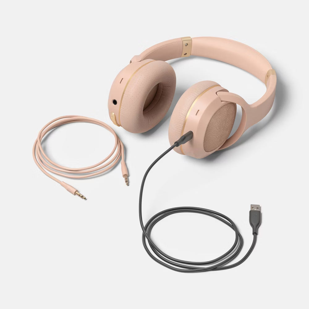 Active Noise Canceling Bluetooth Headphones Over-Ear Wireless Headsets with Mic