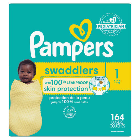 Pampers Swaddlers Active Baby Diapers Size 1 – 164 Count Enormous Pack