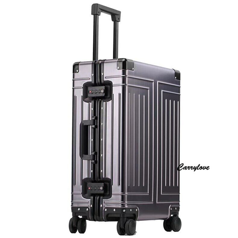 Aluminum Travel Suitcase Hard Trolly Case New Aluminium Luggage 20"24"26"29" Inc