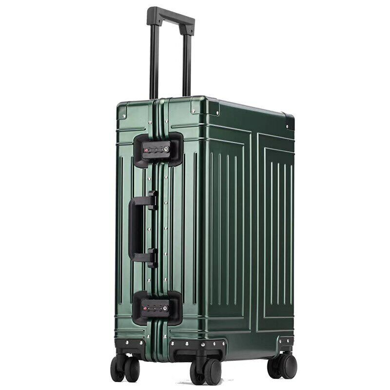 Aluminum Travel Suitcase Hard Trolly Case New Aluminium Luggage 20"24"26"29" Inc