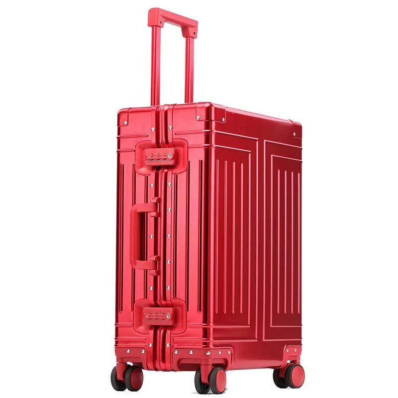 Aluminum Travel Suitcase Hard Trolly Case New Aluminium Luggage 20"24"26"29" Inc