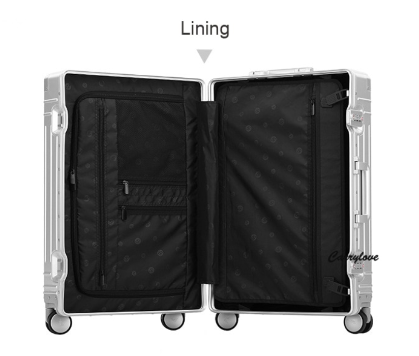 Aluminum Travel Suitcase Hard Trolly Case New Aluminium Luggage 20"24"26"29" Inc