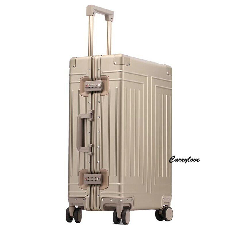 Aluminum Travel Suitcase Hard Trolly Case New Aluminium Luggage 20"24"26"29" Inc