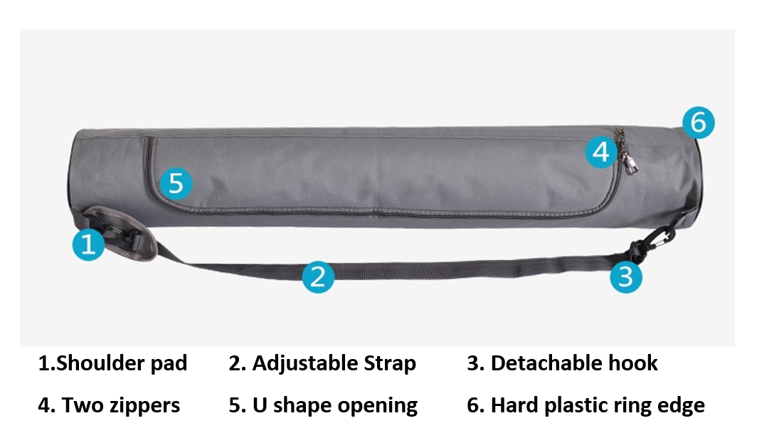 Plain Yoga Mat Bag Waterproof Oxford Simple Mat Carrier Adjustable Durable