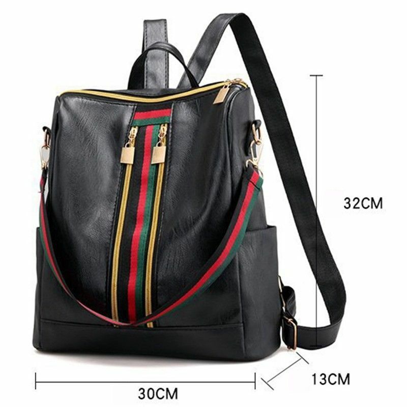 Women's Ladies Leather Backpack Anti-Theft Rucksack Travel Shoulder Bag Satchel