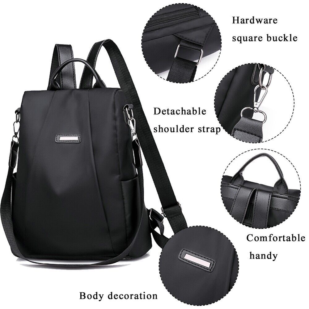 Women Anti-Theft Backpack Waterproof Rucksack Lady School Shoulder Bag Handbag