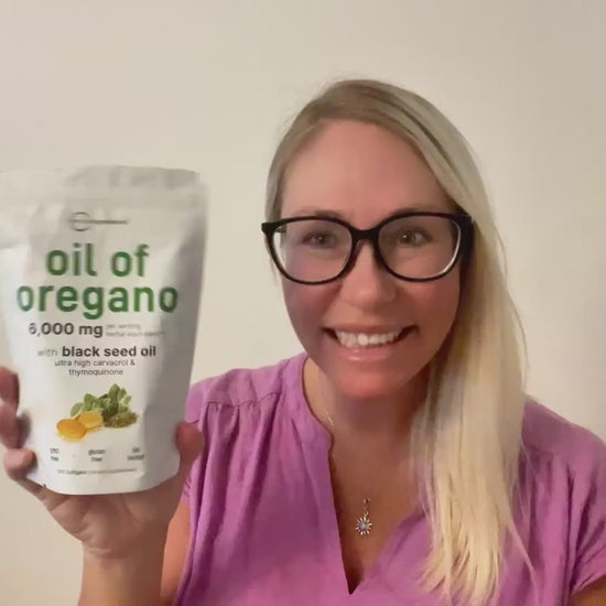 2 in 1 Oil of Oregano Oil 6000mg + Black Seed Oil, 300 Softgels, Immune Support