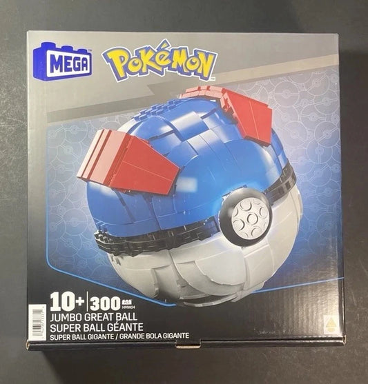 MEGA Pokemon Jumbo Great Ball Building Kit with Lights - 299pcs N-A1R5S1