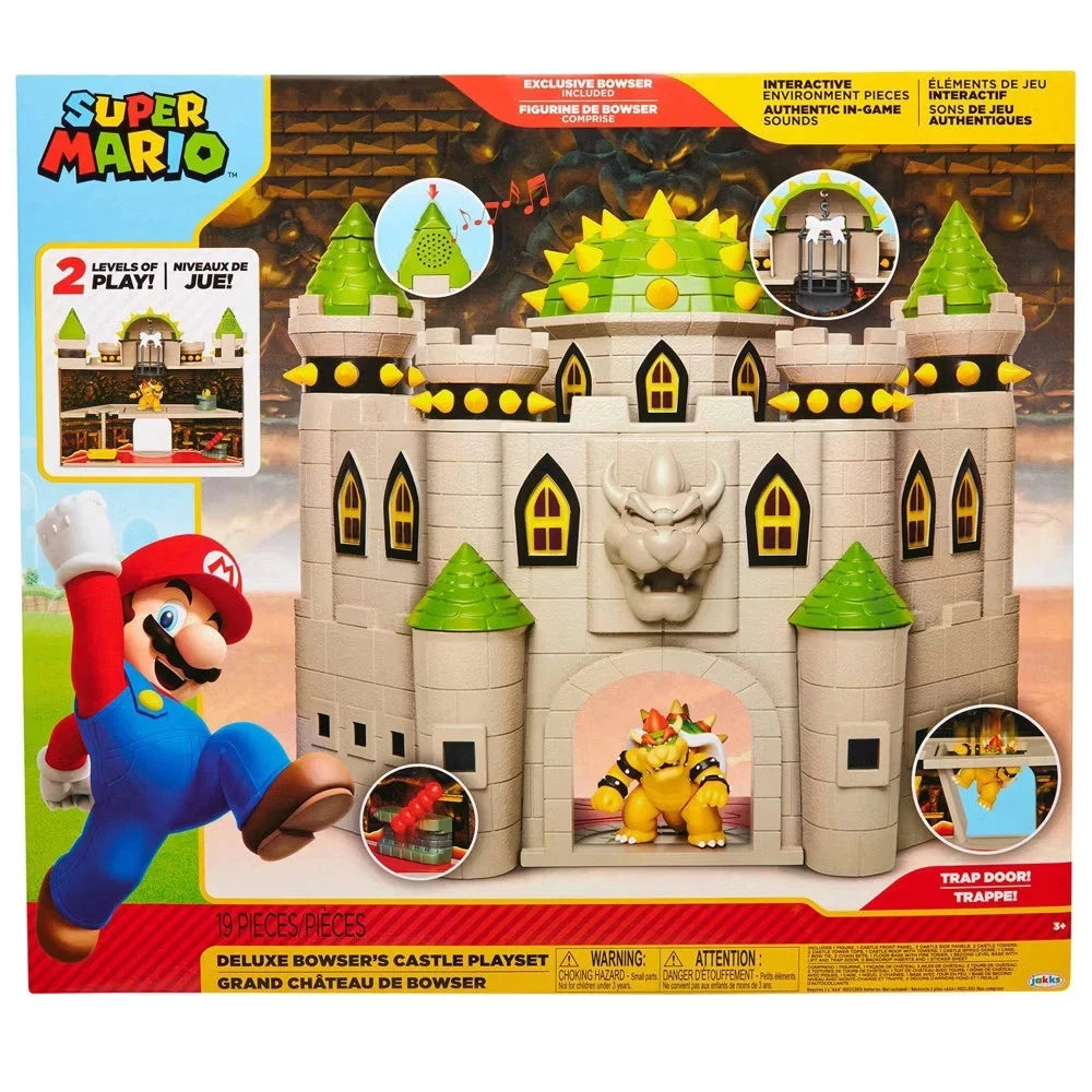 Nintendo Super Mario Deluxe Bowsers Castle Playset W/ Extra Figures N-A1R2S4R4S4