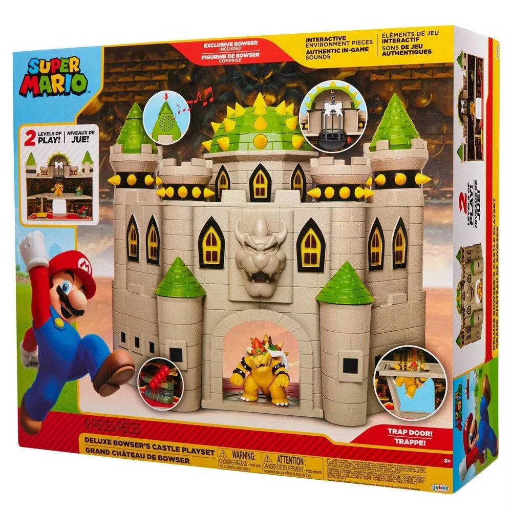 Nintendo Super Mario Deluxe Bowsers Castle Playset W/ Extra Figures N-A1R2S4R4S4