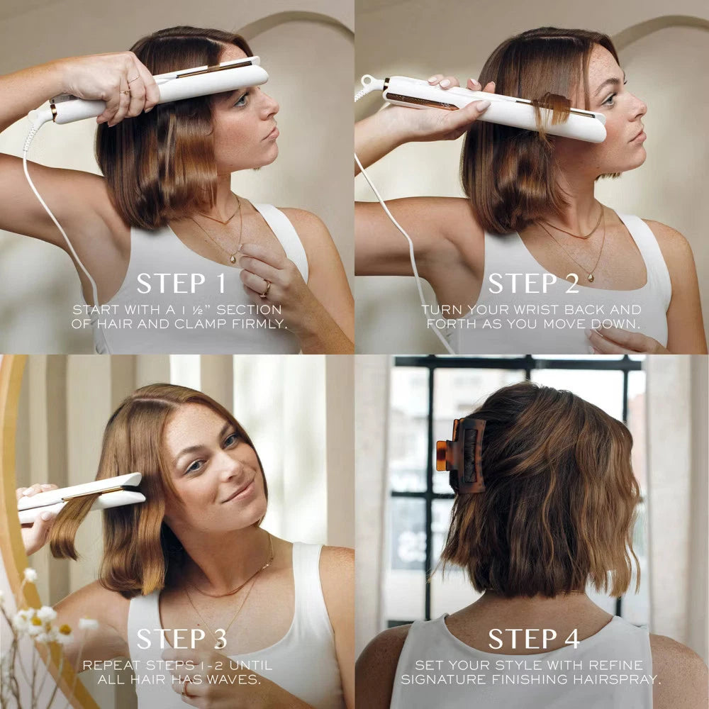 Kristin Ess Titanium Flat Iron Hair Straightener and Curler - Dual Voltage