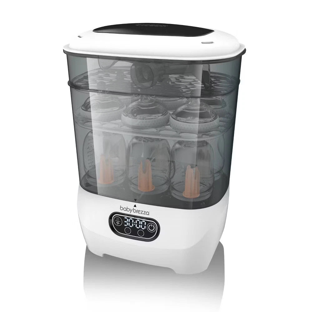 Baby Brezza One Step Advanced Baby Bottle Sterilizer and Dryer – Universal Electric Steam Sanitizer for Bottles, Pacifiers, & Pump Parts (White)