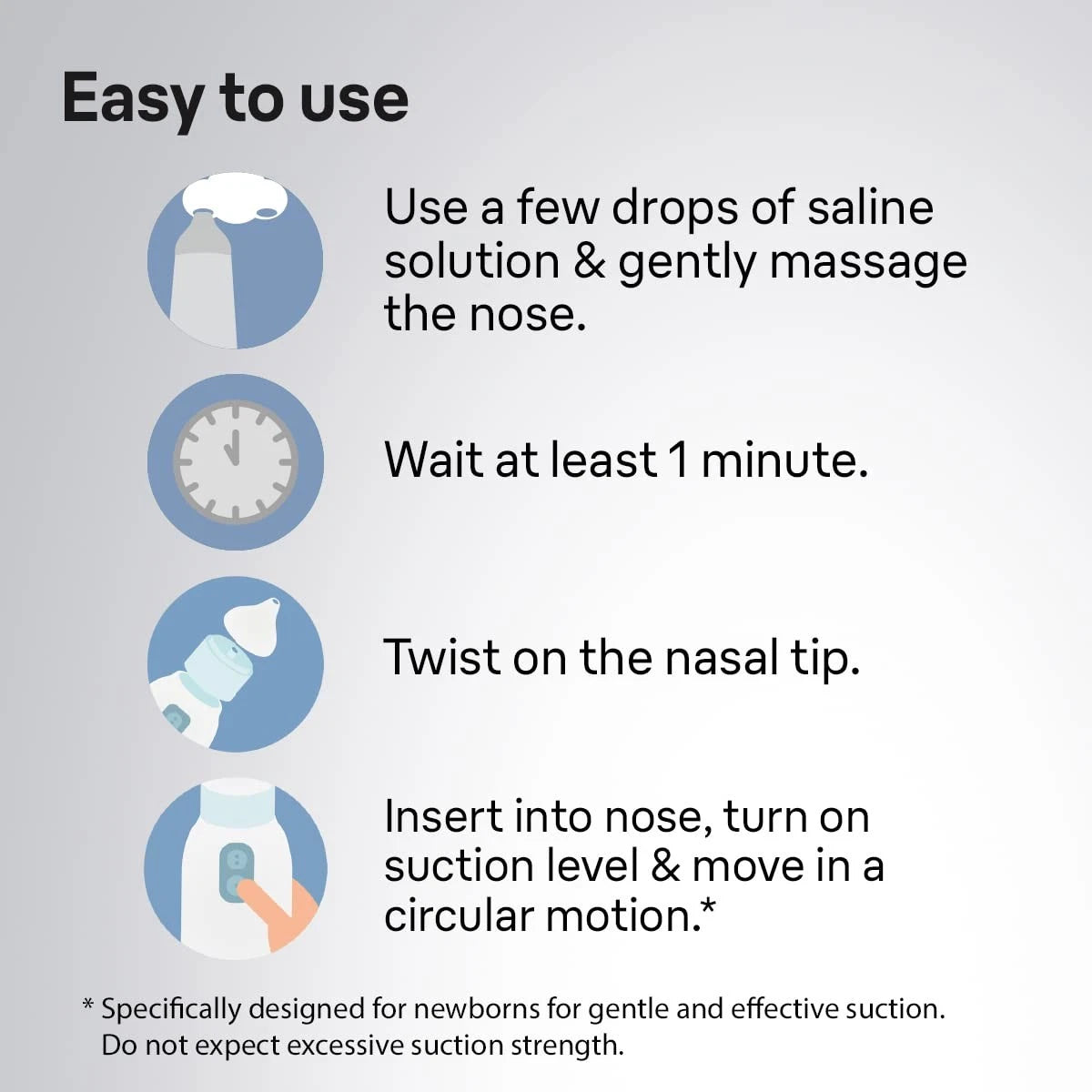 Braun Electric Nasal Aspirator - Mucus Remover, Blocked Nose Relief for Newborn,