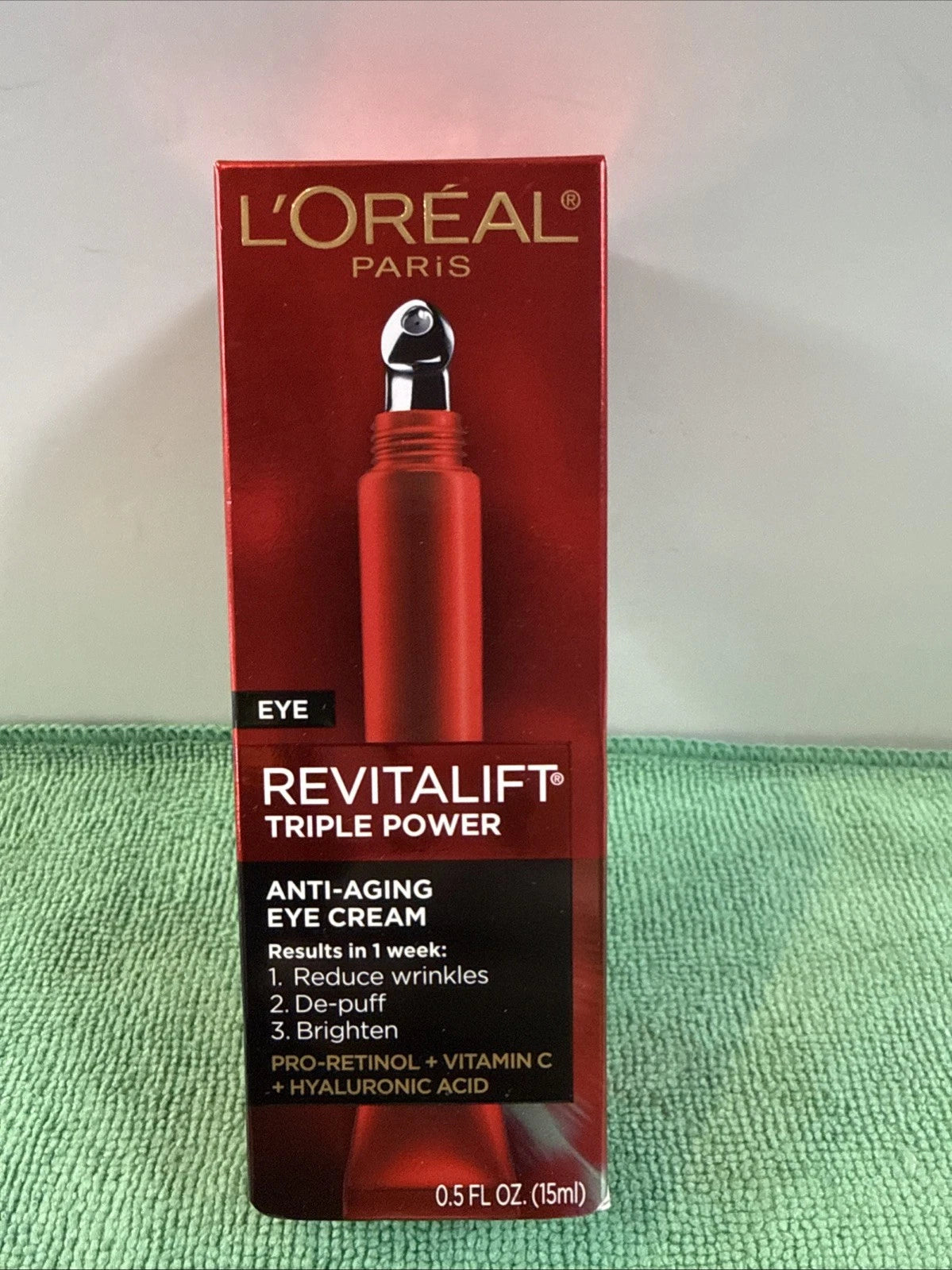 NEW L'Oreal Revitalift Eye - Cream Anti-Aging Triple Power 0.5oz
