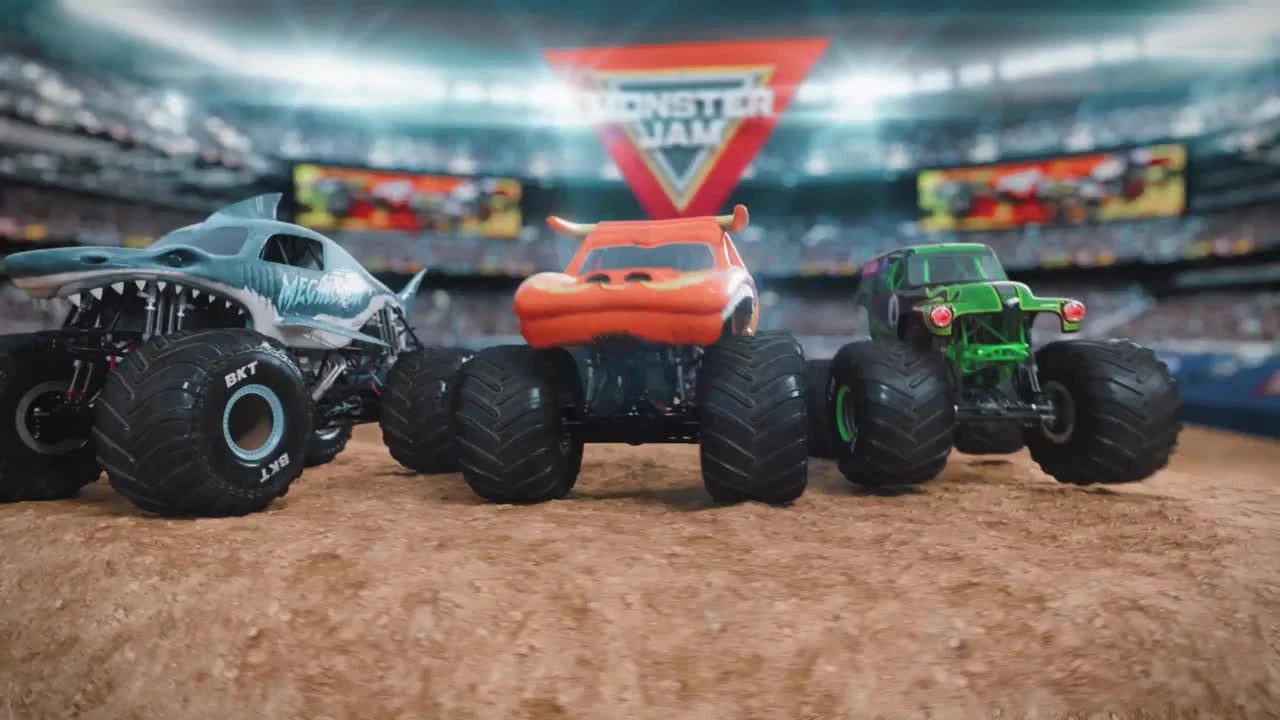 Monster Jam ThunderROARus Drop Playset with Exclusive Monster Truck, Over 6 Feet Tall