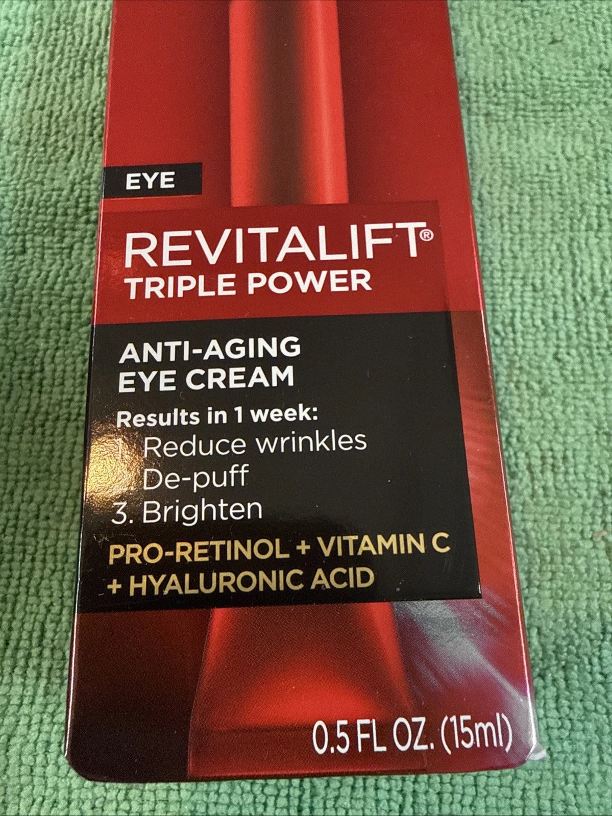 NEW L'Oreal Revitalift Eye - Cream Anti-Aging Triple Power 0.5oz