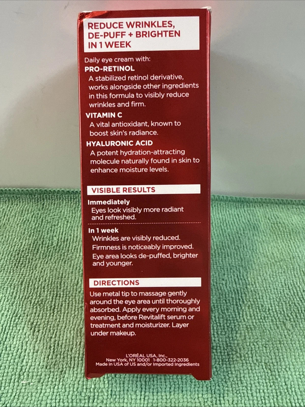 NEW L'Oreal Revitalift Eye - Cream Anti-Aging Triple Power 0.5oz